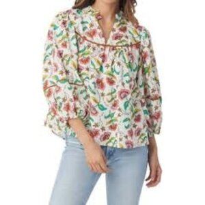 Crosby Rosie Top, Woodcut Floral NWT Size XS $188